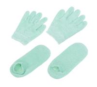 Zerodeko 4pcs Moisturizing Gel Socks Moisturizing Spa Gloves 7.47x4.72x0.79 in Reusable for Women Professional Hand and Foot Care Random Style