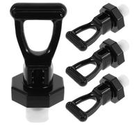 Zerodeko 4pcs Plastic Faucet Handle for Beverage Dispenser and Beer Barrel, Black Drink Dispenser Tap Handle with Easy Installation and Effortless Maintenance, Replacement Part for Water