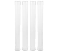 Zerodeko 4pcs Plastic Mailing Tubes, Cylinder Container with Lids Clear