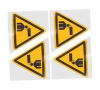 Zerodeko 4pcs PVC Watch Your Head Safety Warning Signs Adhesive Low Ceiling Caution Decals for Factory Equipment Industrial Head Injury Prevention Stickers