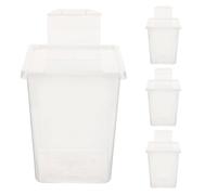 Zerodeko 4pcs Reptile Breeding Box: Plastic Feeding Box - Transparent Container Spider Enclosure - Climbing Pets Container for Gecko Frog Tortoise (4.3"X3.5“X3.5”）