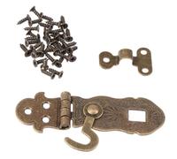 Zerodeko 4Pcs Retro Notebook Lock Hasps Vintage Iron Latch Buckle Set for Diary Journal Notepad Writing Notebook Secure Closure Accessories