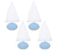 Zerodeko 4pcs Reusable Pet Hair Remover Laundry Balls for Washing Machine Floating Mesh Filter Bags Made of Pp and Polyester Wide Compatibility Reduces Hair Dispersion in Laundry