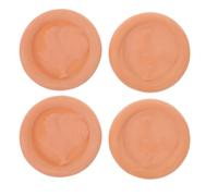 Zerodeko 4pcs round Terracotta Bread Basket Warmer with Moisture Absorption for Kitchen Use, Multipurpose Pastry Warmer and Food Storage Insulation Sheet, for Party Table Serving