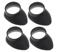 Zerodeko 4pcs Rubber Eyepiece Lens Protector Covers for Microscope and Telescope with Comfortable Fit and Distance Optimization, Black Rubber Material Suitable for Lab and Bird Watching Use