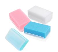 Zerodeko 4pcs Sensory Brush Double-Sided Sponge for Shower and Bath, Soft Sponge Coarse and Fine Side to Stimulate Sensory Nerve Endings and Support Cradle Cap Care