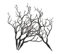 Zerodeko 4pcs Simulated Coral Branches Leaf Fake Fern Willow Branches with Lights Decor Artificial White Twisted Willow Artificial Wisteria Garland Plants Vase Decor Twig Lights Pvc Black