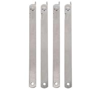 Zerodeko 4pcs Stainless Steel Folding Desk Lid Hinge Connectors, Heavy Duty Cabinet Lid Support Stay Rods with Rotatable Locking Hinges for Drop Front Desk, Wardrobe, Chest