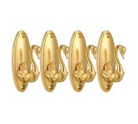 Zerodeko 4pcs Swan Shaped Curtain Holdbacks Tiebacks Wall Mounted Hooks Pull Backs for Curtains in Golden Zinc Alloy with Easy Installation and Wear Resistance for Home and Office