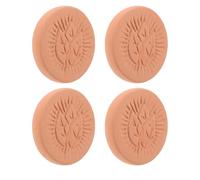 Zerodeko 4pcs Terracotta Bread Warmer Stones Round Shape Pastry Warmer for Thanksgiving Table and Bagels