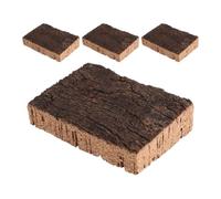 Zerodeko 4pcs Terrarium Background Natural Cork Bark for Reptile Climbing | Coffee Wood and Cork Bark, Repositionable Hideout Creation for Aquarium and Vivarium Setups