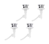 Zerodeko 4Pcs Universal Toilet Flush Button Replacement Water Tank Push Button Set for Home Toilet Cistern Dual Flush Compatible Push