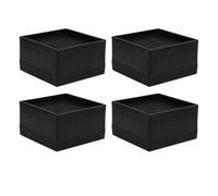 Zerodeko 4PCS Walking Pad Riser Blocks, Stackable Treadmill Incline Blocks, Shock Absorbing Quiet Support. Height Leveling, Anti-Slip Uphill Workout Treadmill Accessories, Black