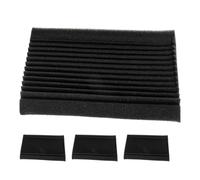 Zerodeko 4pcs Wall Sound Absorbing Panels Sponge Acoustic Proofing Pads for Wall Corner Noise Reduction Easy Installation Black Modern Aesthetic Contemporary Decor for Ktv and Cinemas