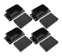 Zerodeko 4pcs Waterproof Electrical Junction Box, Plastic Black Electric Enclosure Box with Cover and Mounting Ears, Ip65 Dustproof for Low Voltage Systems and Power Management Systems