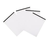 Zerodeko 4pcs White Multipurpose Memo Note Pads Made of Thickened Paper with 25 Sheets Each, Tearable Design for Home and Office Use, Simple Look Desk Notepad for Meeting Notes and Time
