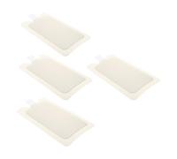Zerodeko 4pcs White Negative for Beauty Device, Plastic Material with Burrfree Edges, Exceptional Conductivity, Rounded Shape, Suitable for Salon and Home Use