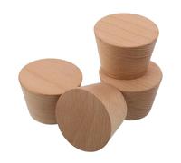 Zerodeko 4pcs Wooden Ski Board Wall Mount, Vertical Storage Rack | Solid Beechwood Construction, Adjustable Brackets, Natural Grain Finish, Holds Multiple Pairs, for Shops, Entryways