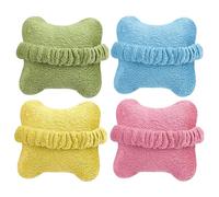 Zerodeko 4pcs Wrist Rest Mouse Support Pad Set with Flannel Silk Cotton Anti-Slip Material Lightweight Cushions for Desktop Computer Accessory Relieves Wrist Fatigue Easy to Carry