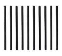 Zerodeko 5 Pairs Black Silicone Anti-allergy Glasses Leg Sleeves round Hole, Soft Non-slip Temple Covers for Metal Thin Frame Eyewear, Comfortable Ear Protection for Daily Use