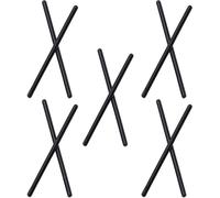 Zerodeko 5 Pairs Silicone Glasses Leg Covers Black Soft Protective Grips with Open Slot for Thin Metal Frames, Anti-Skid Temple Sleeves Designed for Daily Wear and Outdoor Sports