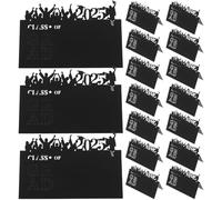 Zerodeko 50 Pcs Graduation Place Tent Cards Black Hollow Cap Design Sturdy Paper Table Name Cards for University Graduation Season Party Decorations and Buffet Supplies