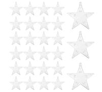 Zerodeko 50 Sets Plastic Five-Pointed Star Lampshade Covers for 5mm LED Beads Hanging Star String Light Decorations and Outdoor Party Decor