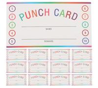 Zerodeko 50 Sheets Reward Punch Cards and Students, Easy to Use Paper Reward System Vibrant Cartoon Designs, Classroom Incentives for School Behaviour Motivation