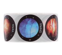Zerodeko 500pcs Planet Incentive Roll Sticker round Astronomy Stickers Coated Paper Adhesive Material Versatile Usage Easy to Remove for Rewarding Students in Classroom
