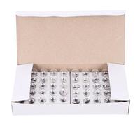 Zerodeko 50pcs 2.5v Mini Light Bulbs with Screw Base for Student Electrical Experiments and Projects, Safe Low Voltage Iron Glass Material Small Flashlight Bulbs