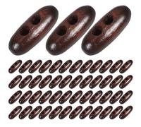 Zerodeko 50pcs 3cm Wood Oval Double Hole Buttons for Sewing Coat Closures, Sweater Fasteners, and DIY Craft Accessories