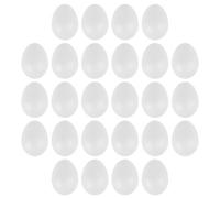Zerodeko 50pcs 6cm Easter Blank Smooth Polystyrene Foam Eggs DIY Craft Supplies for Easter Egg Decoration Art Projects Party Favors White Foam Shape Decor