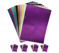 Zerodeko 50pcs A4 Glitter Cardstock Paper for DIY Projects and Paper Crafts Tear Resistant and Fade Resistant Shiny Colored Craft with Unique Sparkly Design for Birthday Party Random Color