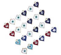 Zerodeko 50pcs Alloy Heart Pendant Charm for Jewelry Makers | Hole Design, Pretty Chic Look, Gift Making Ready, for Necklaces Bags Crafts and Cellphone Charm Projects Random Color