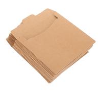 Zerodeko 50pcs CD Envelopes Kraft Paper Sleeves for Dvd and CD Storage, Convenient Access and Protection, for Business Use and Home Organization