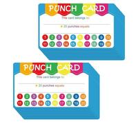 Zerodeko 50Pcs Classroom Reward Punch Cards for Students Cartoon Incentive Paper Cards with Portable Design for School Behavior Management
