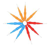 Zerodeko 50pcs Compact Interdental Brush for Dental Cleaning and Preventing Food Residue, Made of Sturdy Pp and Chemical Fiber, for Home and Office Use, Efficient Travel Teeth Random Color
