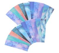 Zerodeko 50Pcs Gradient Calming Sensory Stickers for Peva Adhesive Strips with Soft Elastic Texture -reducing DIY Labels for Adults and Portable Relaxation Patch