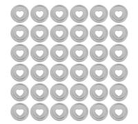 Zerodeko 50pcs Heart-Shaped Plastic Loose-Leaf Buckles Round Expansion Discs Binder Rings for DIY Planner Scrapbooking Supplies
