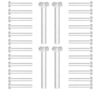 Zerodeko 50pcs Hypoallergenic Earring Back Sleeves 0.75mm Inner Diameter Secure Earrings Backs Replacement for DIY Jewelry Making