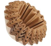 Zerodeko 50pcs Large Unbleached Coffee Filter Paper Cups Wave-cut Drip Coffee Filter for Espresso and Manual Brewing Compatible Cake Bowl Holders Suitable for Home and Office Use