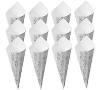 Zerodeko 50pcs Musical Notes Paper Petal Cones Decorative Flower Wrapping for Weddings Parties Events Easy to Use Confetti Holders for Bouquets More