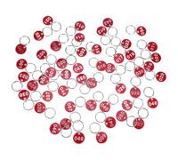 Zerodeko 50pcs Number Key Tags with Ergonomic Shape and Lightweight Aluminium Alloy Material for Organizing Restaurant Tables and Coat Room Hangers at Ticketed Events and Waiting Areas