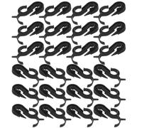 Zerodeko 50pcs Plastic Hanging Flower Pot Hooks, Plastic Hanging Planter Holder Hooks for Garden Basket Planters and Flower Pots, Black, Garden and Indoor, Optimize Watering, Relocatable