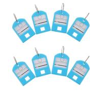 Zerodeko 50Pcs Plastic Key Tags Number Labels Sky Blue Compact Key Identifiers Multi-Function Markers for Office and Home Management