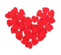 Zerodeko 50pcs Red Love Heart Wooden Pieces for DIY Crafts, Smooth Surface Lightweight Wood Material, for Holiday Decorations and Window Displays, 3cm Heart-Shaped Wooden Ornaments