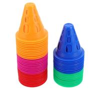 Zerodeko 50pcs Roller Skating Marker Cones for Sports Practicing, Portable and Damage Resistant Pvc Training Cones 5 Colour Set, for Schools and Communities Roller Skating Practice