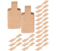 Zerodeko 50pcs Self Adhesive Jewelry Display Cards for Bracelets and Necklaces, Coffee Colour Paper Tags with Convenient Use, for Jewellery Packaging and Shop Price Tags