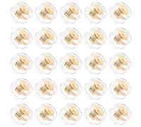 Zerodeko 50pcs Silicone Earrings Backs for DIY Use, Easy to Grasp and Wear Resistant, Golden Flat Earring Backs Securely Lock Studs Simple Design