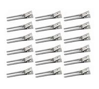 Zerodeko 50pcs Silver Iron Hair Clips Fork Design DIY Bang Clips Handmade Hair Accessories Lightweight No Kinks Hold Tightly for Washing Your Face and Make-up